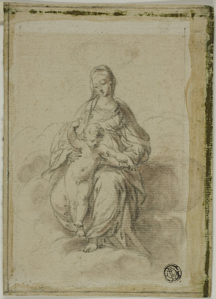 Virgin and Child Seated on Clouds by Parmigianino