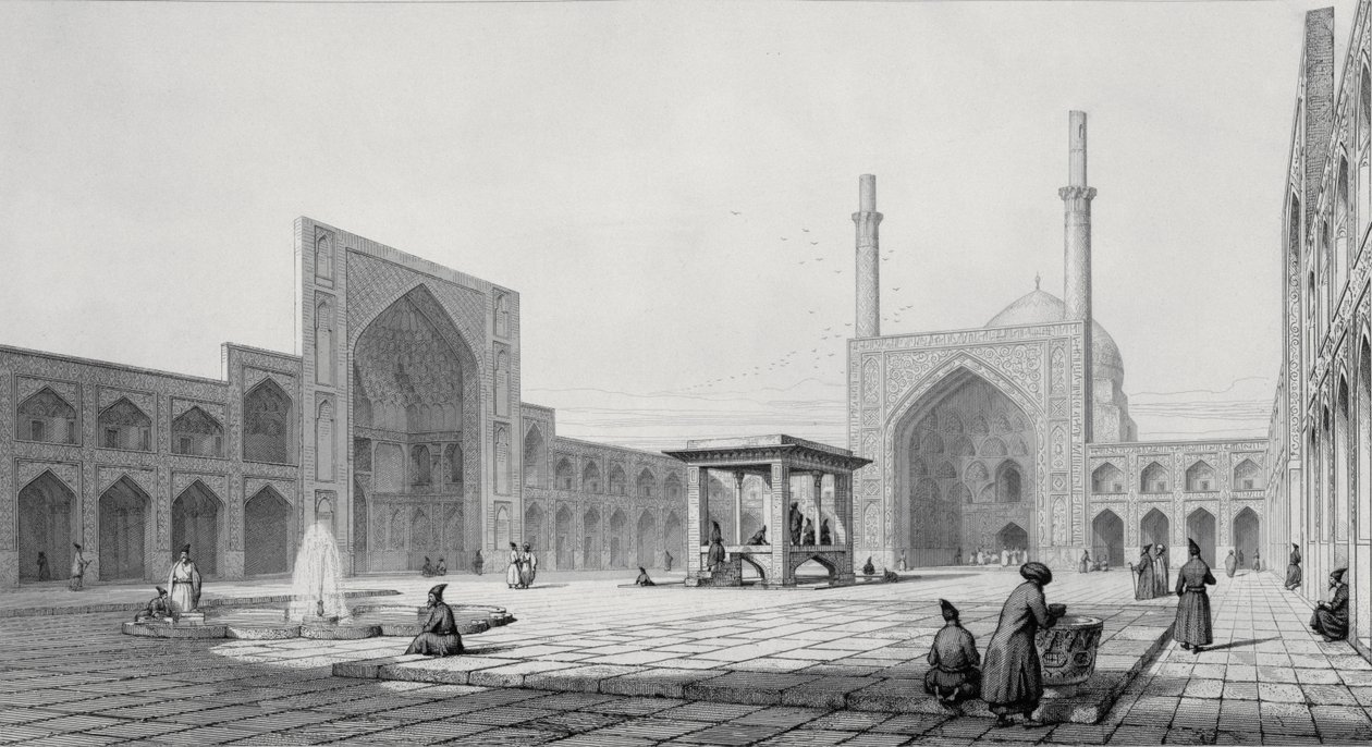 Great Friday Mosque (Masjid-i Djum-ah) in Isfahan, from 