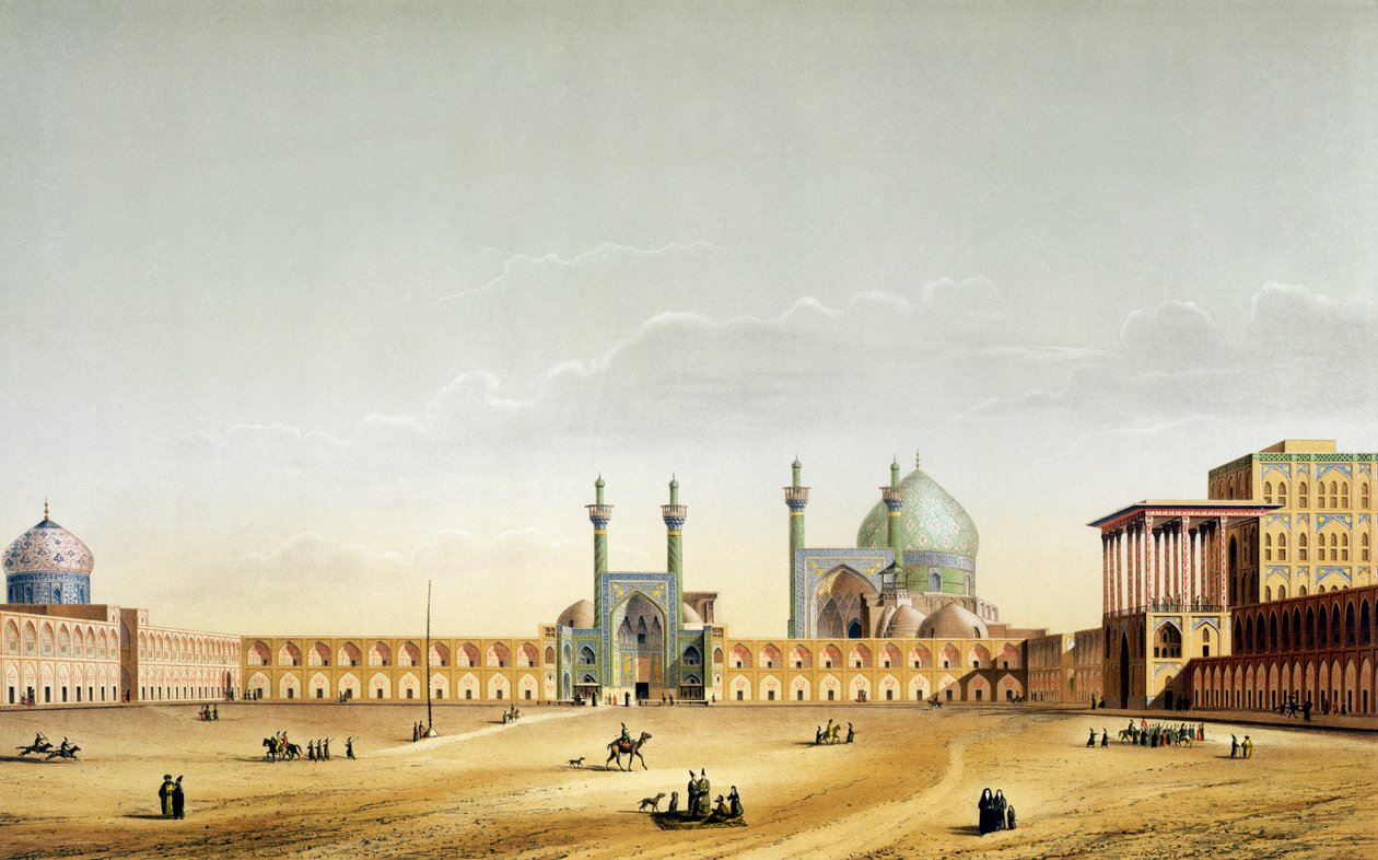 The Royal Palace and the Mesdjid-i-Shah, Isfahan, Plate 6-7 from ...
