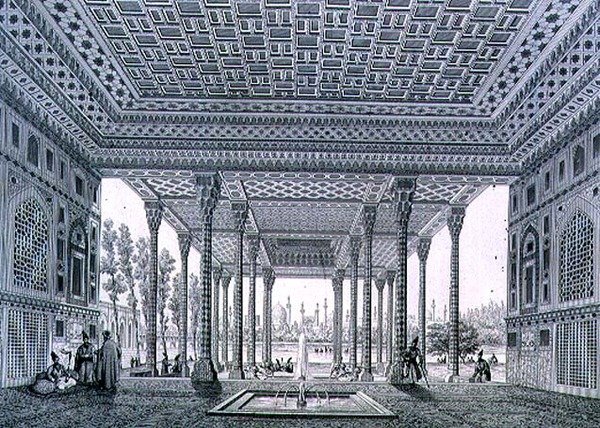 Interior View of the Pavilion of Mirrors, Isfahan, Plate 35 from ...