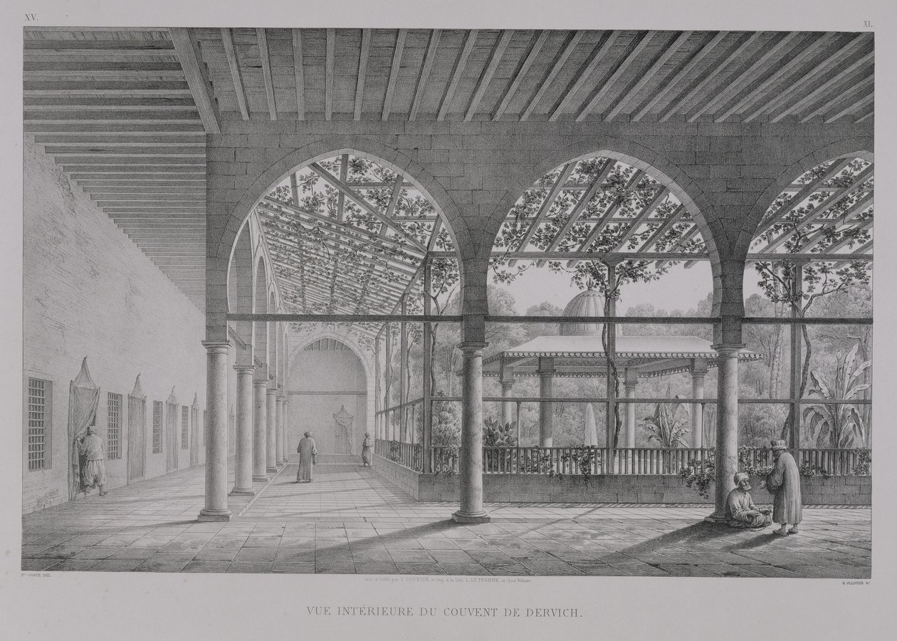 View of the Interior of the Dervish Convent, in Cairo, from 