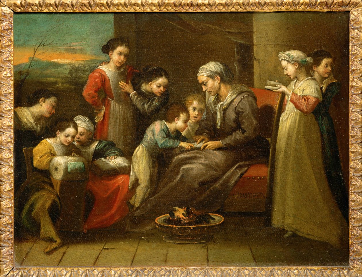 The Schoolmistress by Pasquale de Rossi
