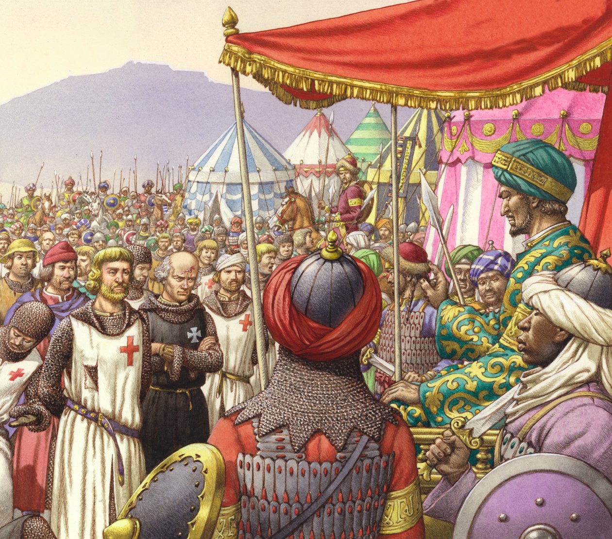 Saladin orders the execution of 200 Templars and Hospitallers by Pat (1907 95) Nicolle