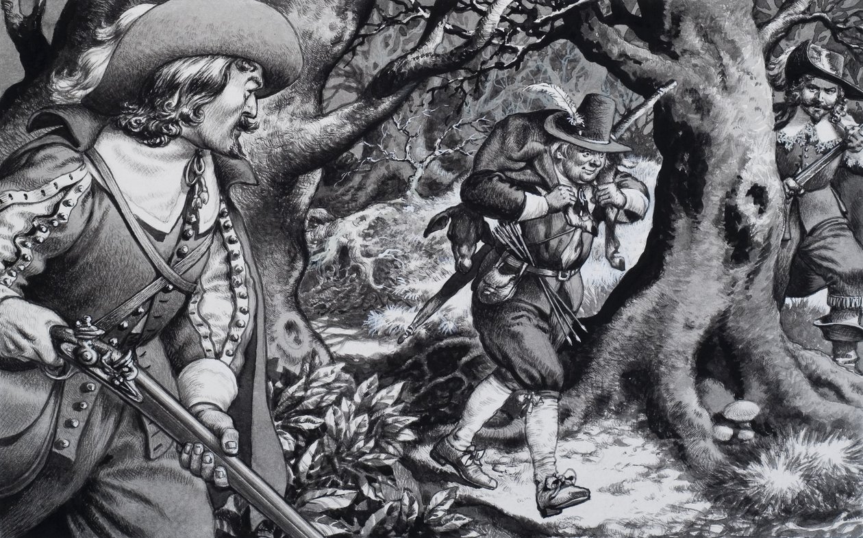 Seventeenth Century Poacher by Pat (1907 95) Nicolle