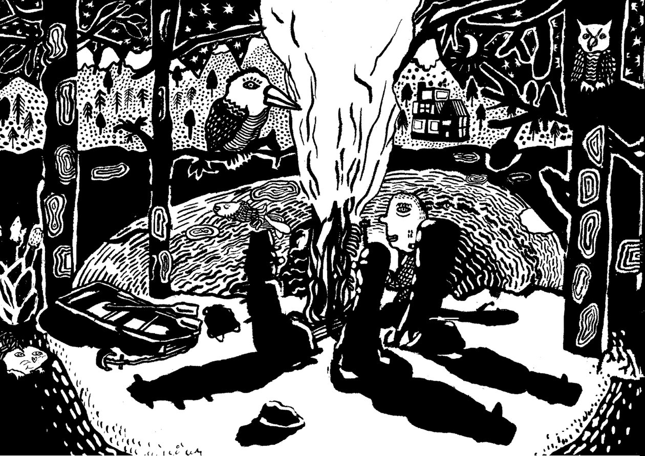 Fire in the Woods, 2014 by Pat Macdonald