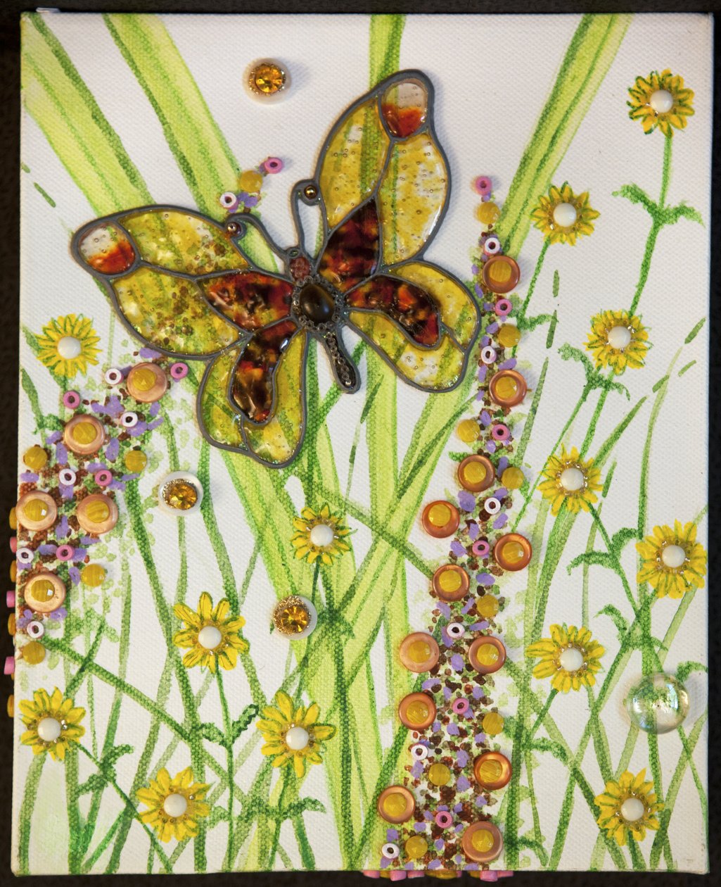 Butterflies, Yellow & Brown by Pat Scott