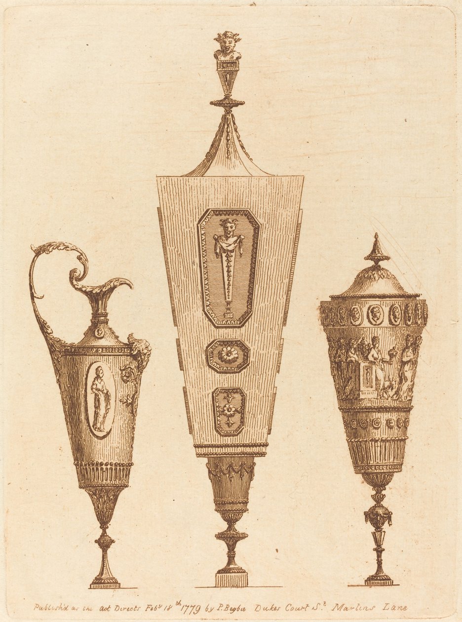 Two Classical Vases and an Ewer by Patrick Begbie
