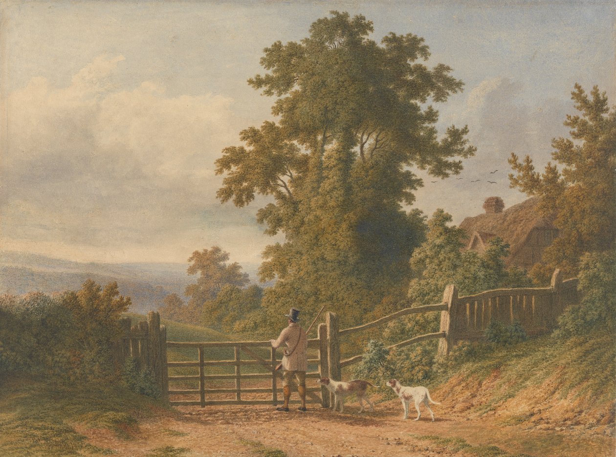 Sportsman and His Dogs by Patrick Nasmyth