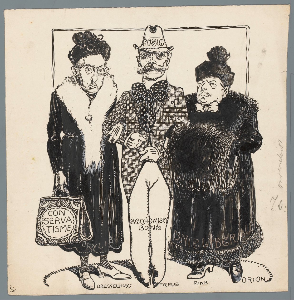 Fusion of Liberal Parties by Patricq Kroon (signed by artist)