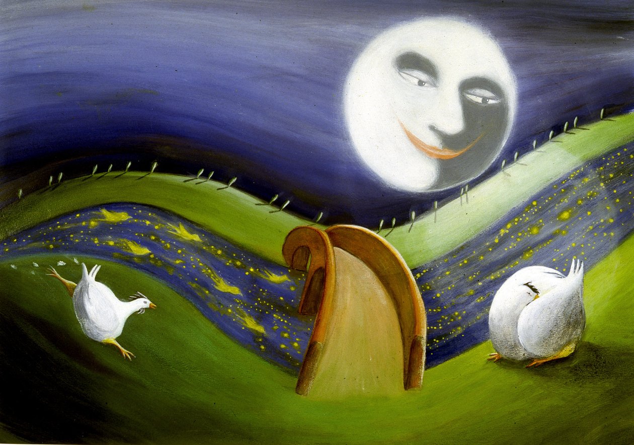 Landscape of the Full Moon (Illustration) by Patrizia La Porta