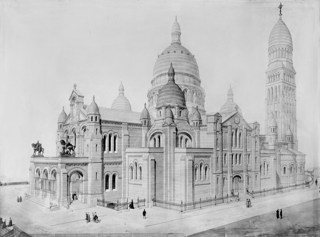 View of Sacré-Coeur, Montmartre by Paul Abadie