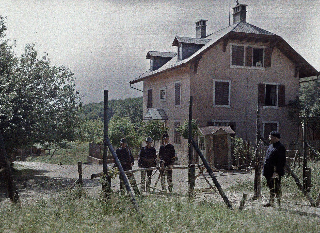 The border between Switzerland and France in the municipality Beurnevésin in the canton of Jura, France, June 19, 1917 by Paul Castelnau