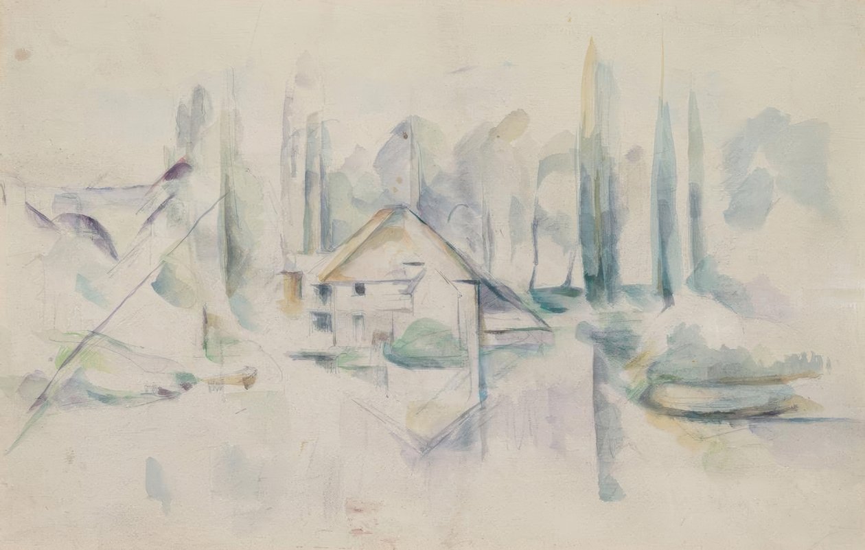 House by the Water by Paul Cézanne