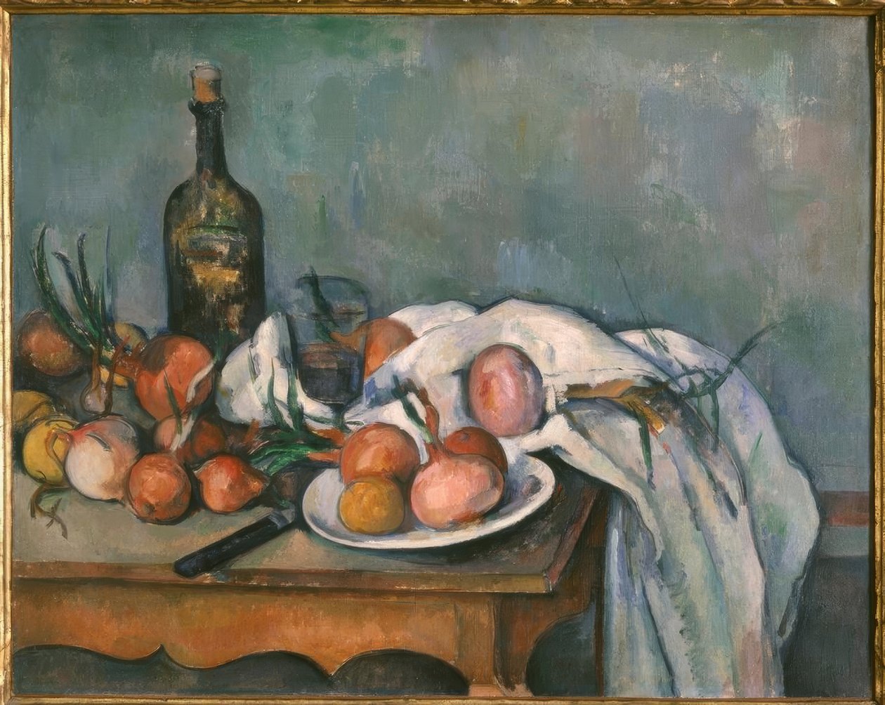 Still Life with Onions by Paul Cézanne