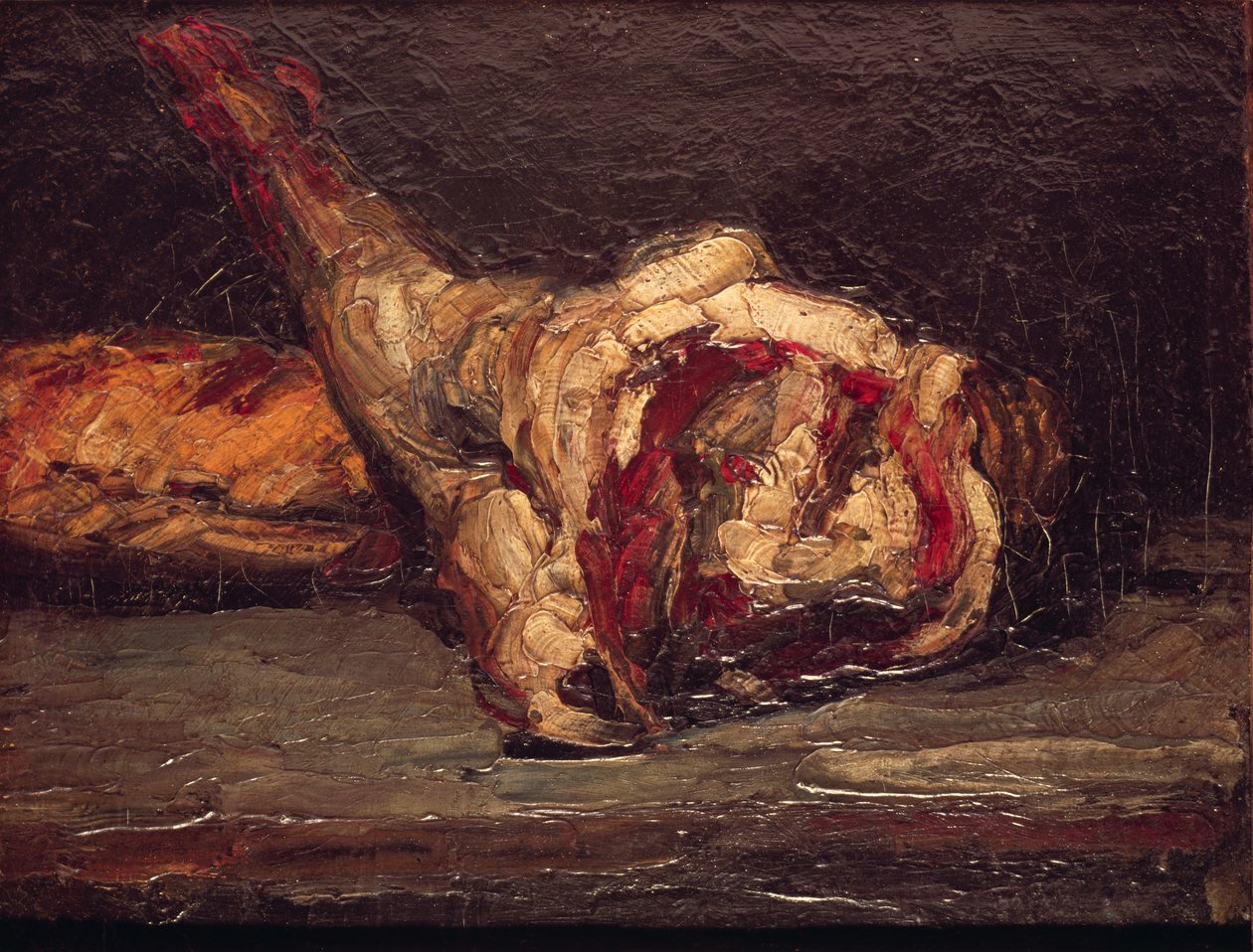 Still Life of a Leg of Mutton and Bread, 1865 by Paul Cézanne