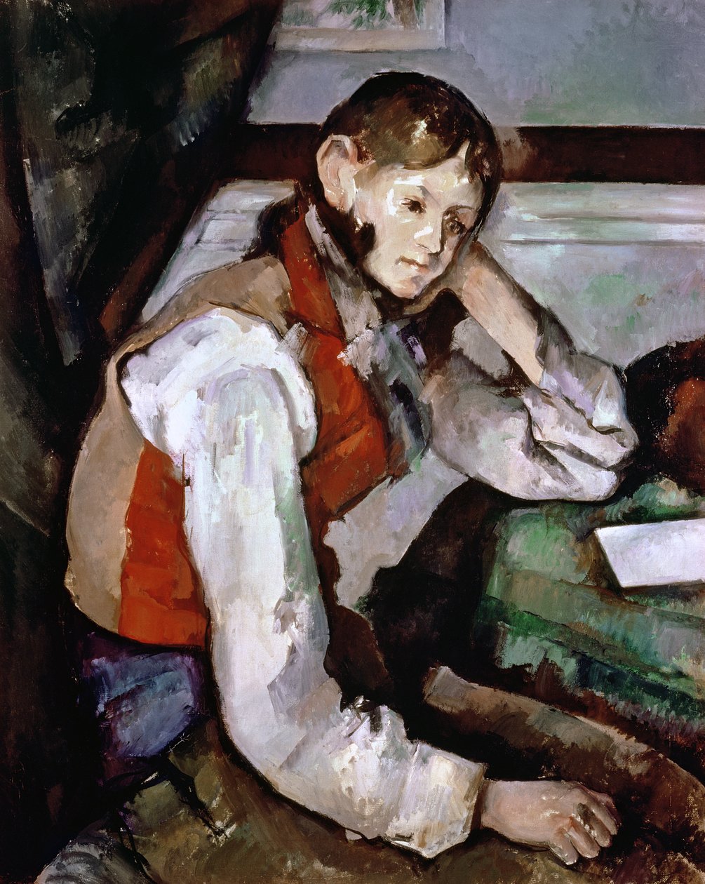 The Boy in the Red Waistcoat by Paul Cézanne