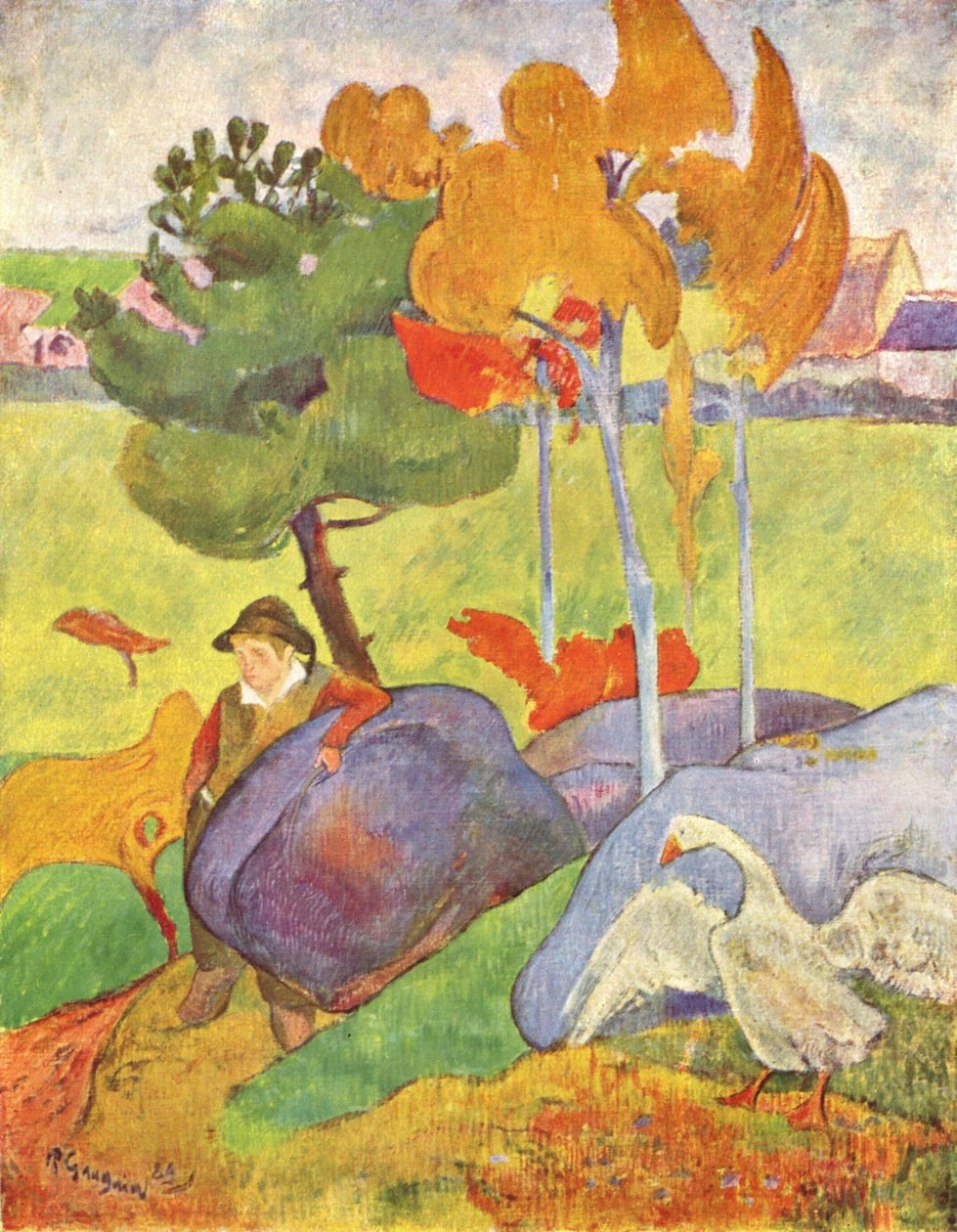 Breton Gooseherd by Paul Gauguin