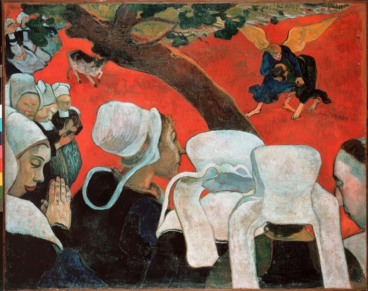 The Vision After the Sermon or Jacob Wrestling with the Angel by Paul Gauguin