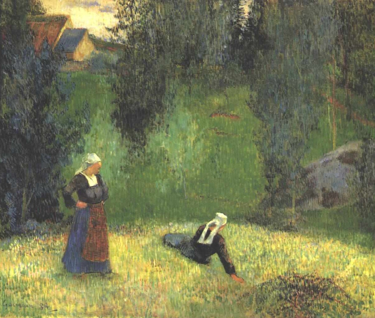 The First Flowers by Paul Gauguin