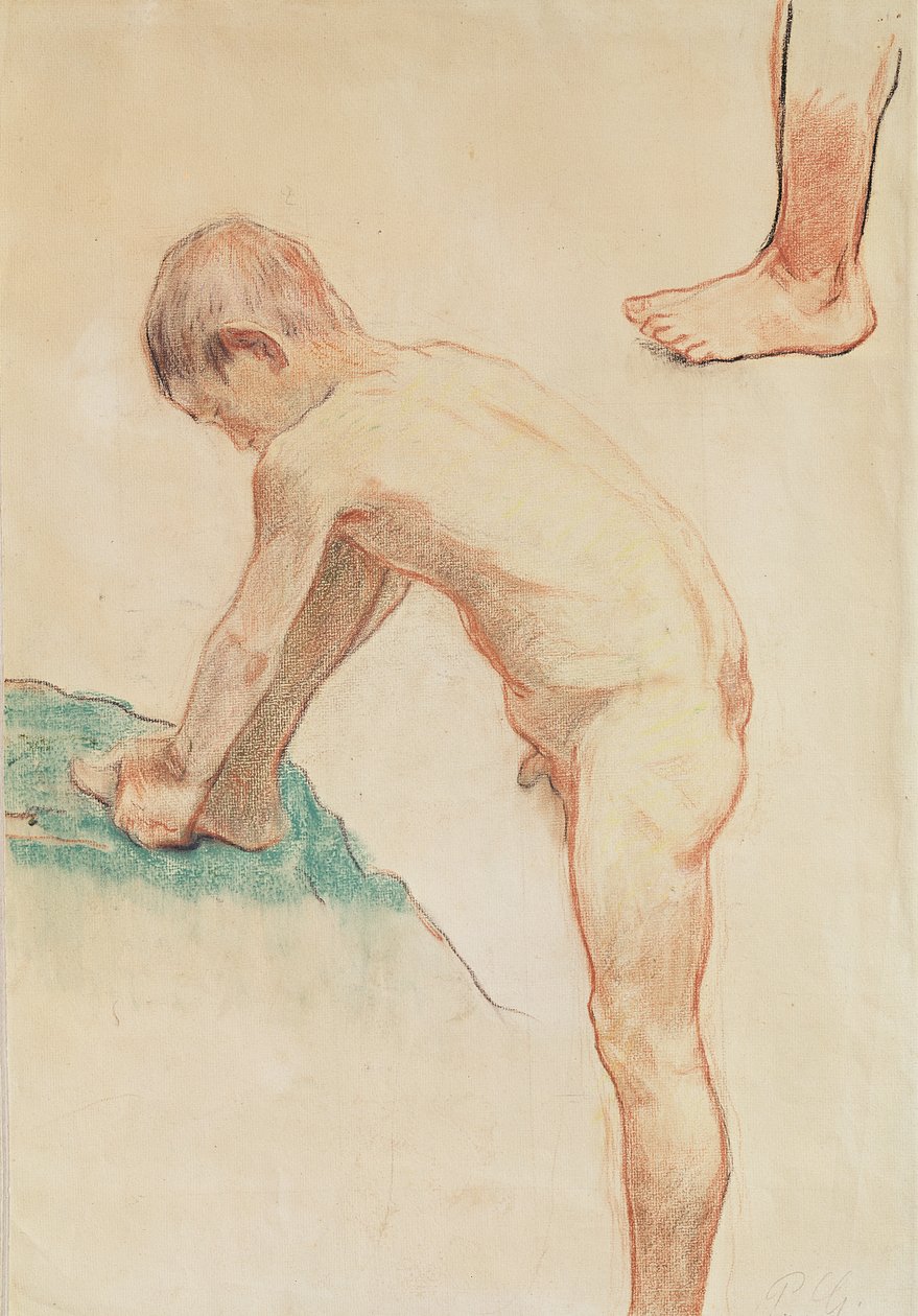 Study of a boy and a foot by Paul Gauguin