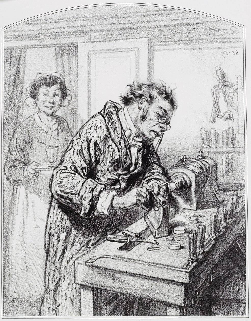 Le Tour, Plate 14 from Les Toquades by Paul Gavarni