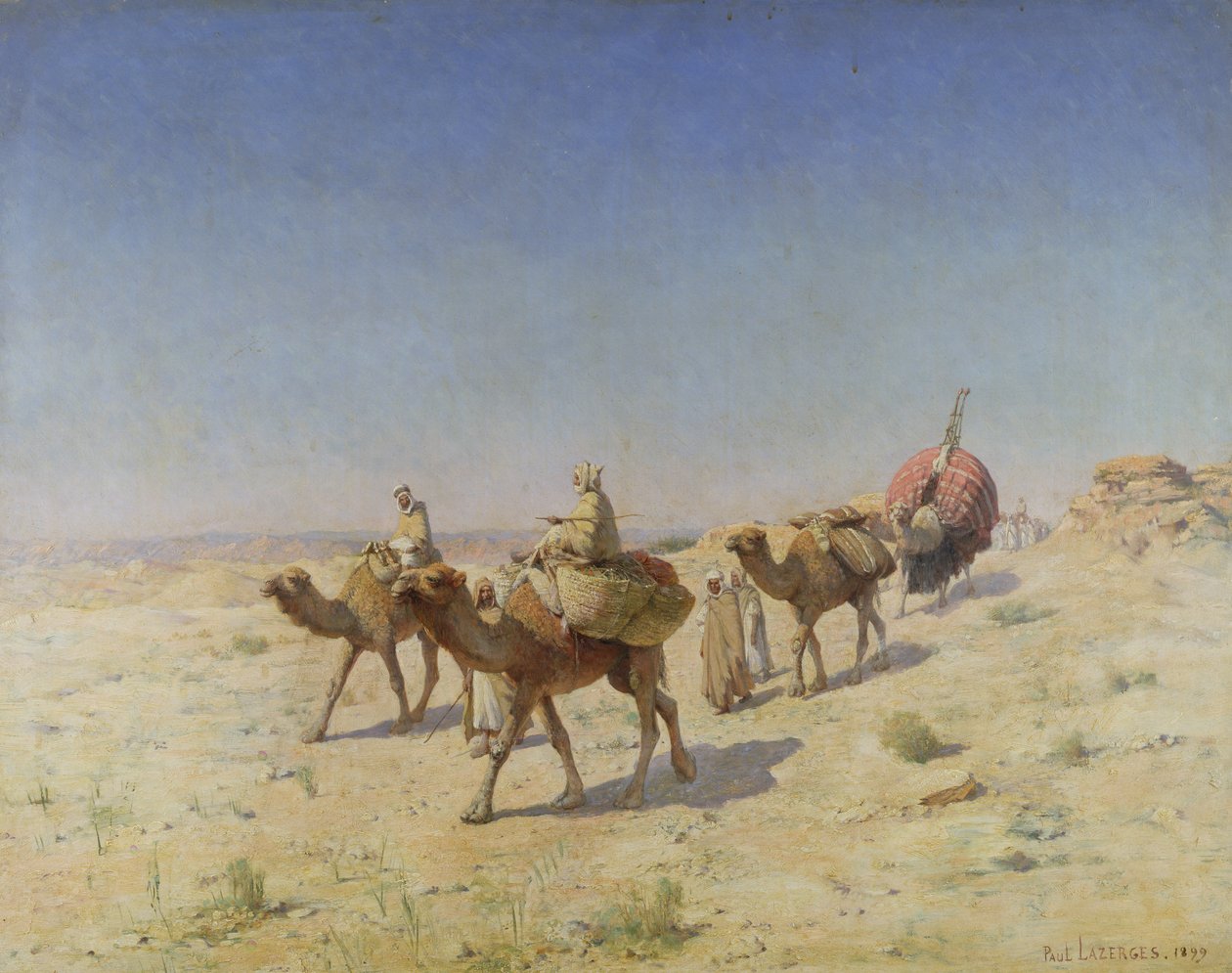 A Camel Train by Paul John Baptiste Lazerges