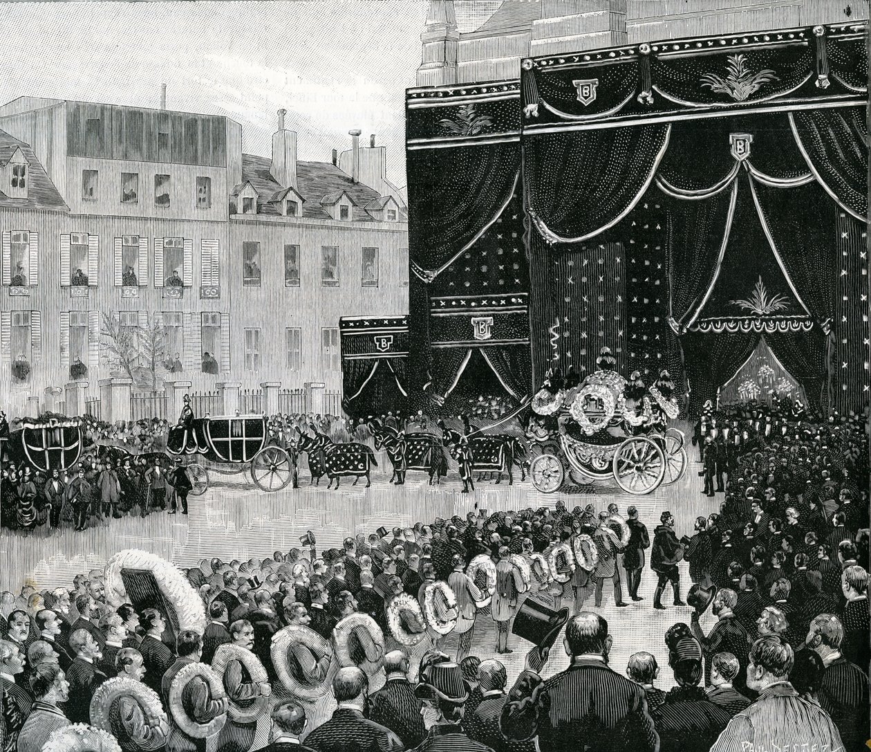 Arrival of the Funeral Procession of Marguerite Boucicaut at the Church of Saint-Thomas d
