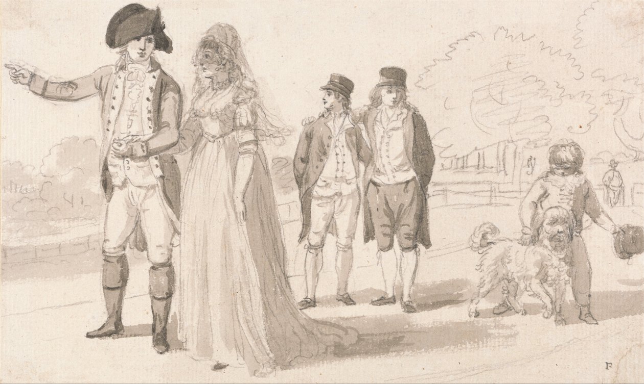 A Family in Hyde Park by Paul Sandby