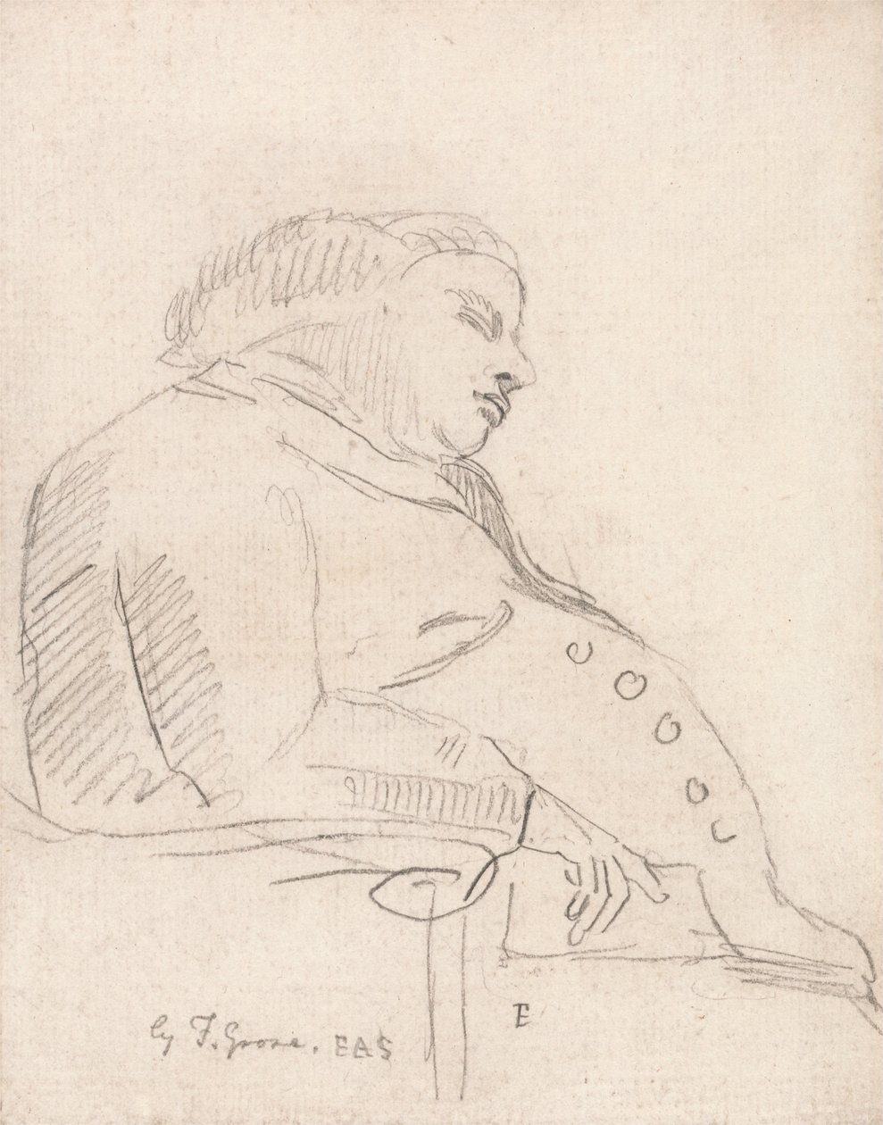 Francis Grose Asleep in a Chair by Paul Sandby