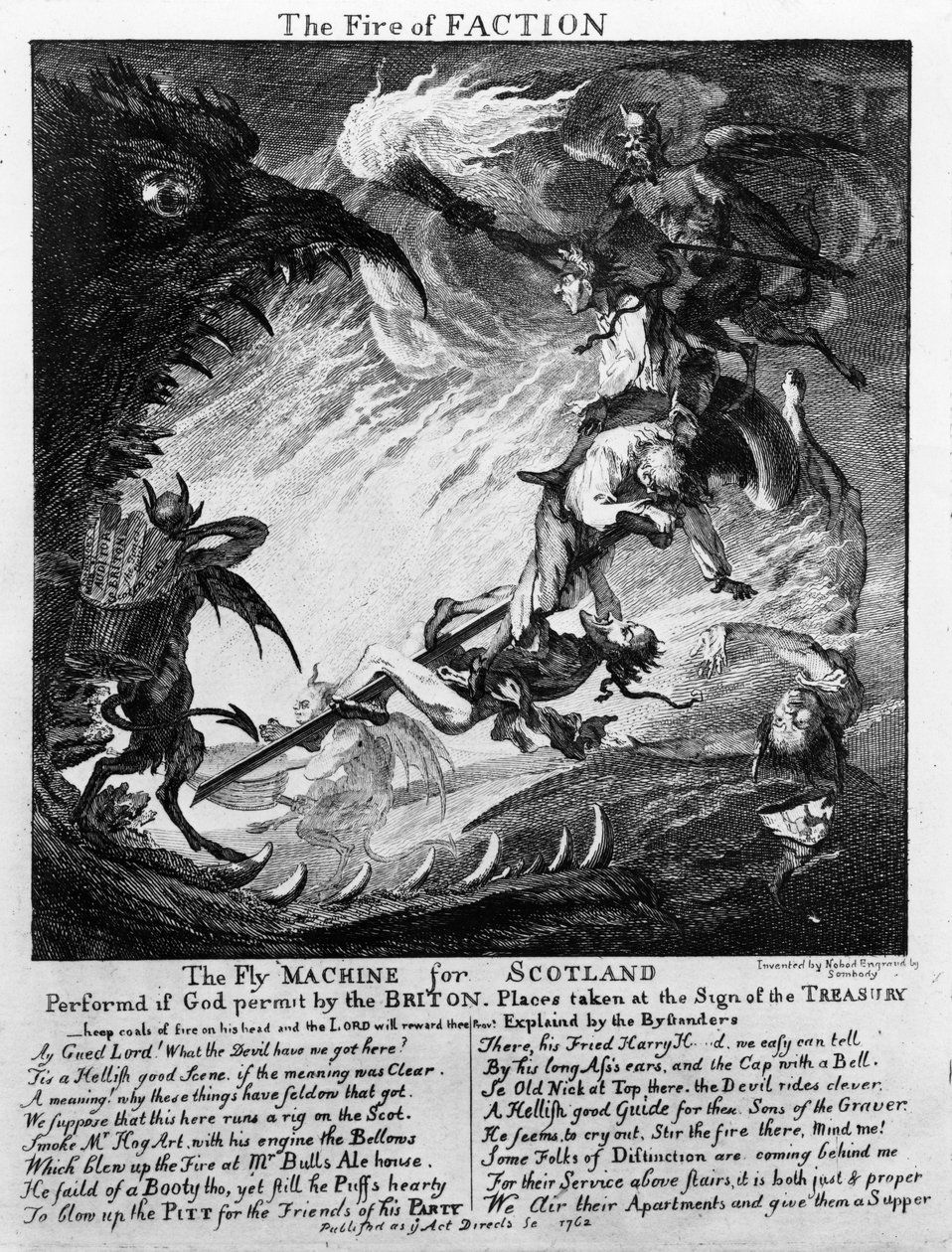 The Fire of Faction, 1762 by Paul Sandby