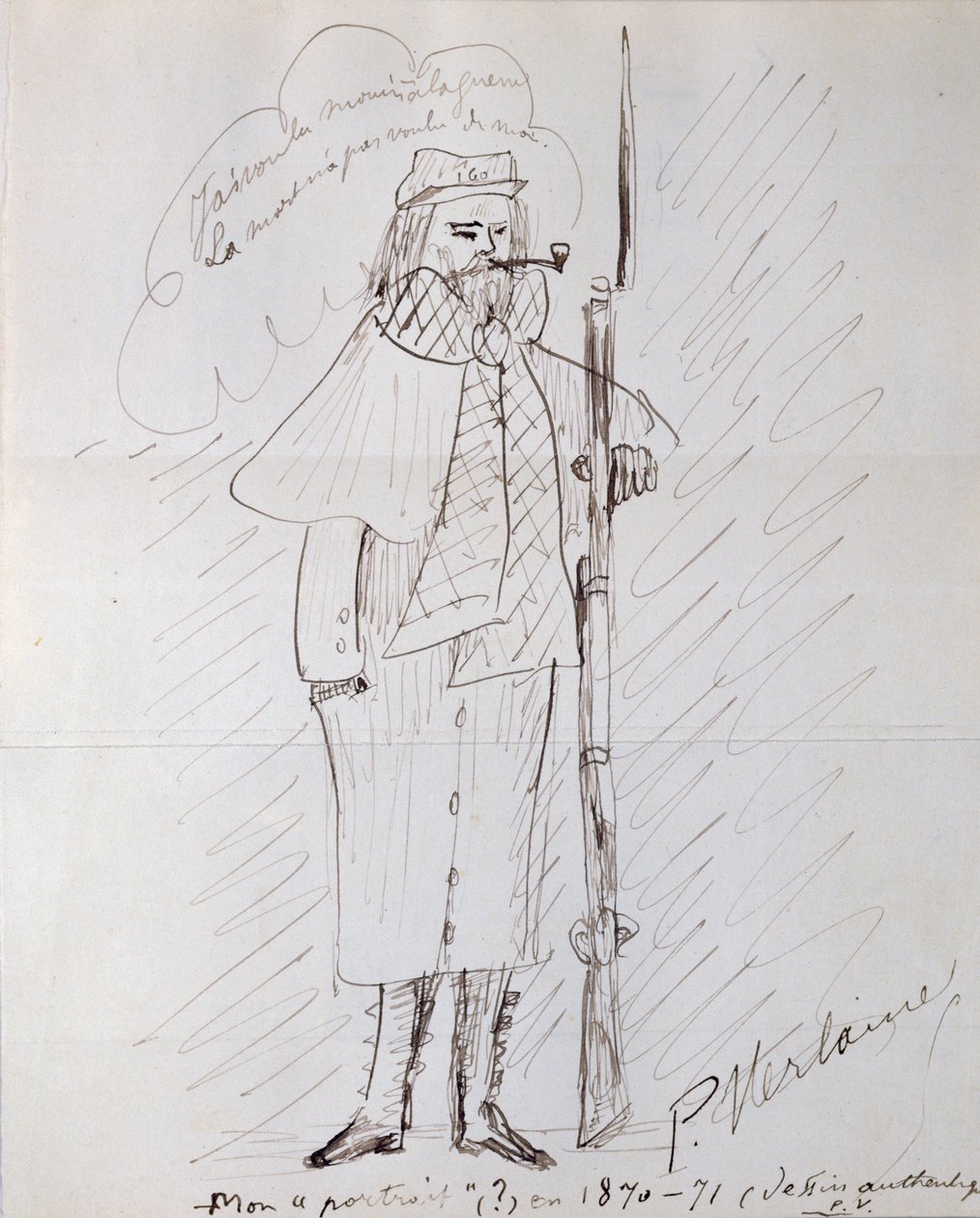 Self Portrait as a Soldier, 1870-71 by Paul Verlaine