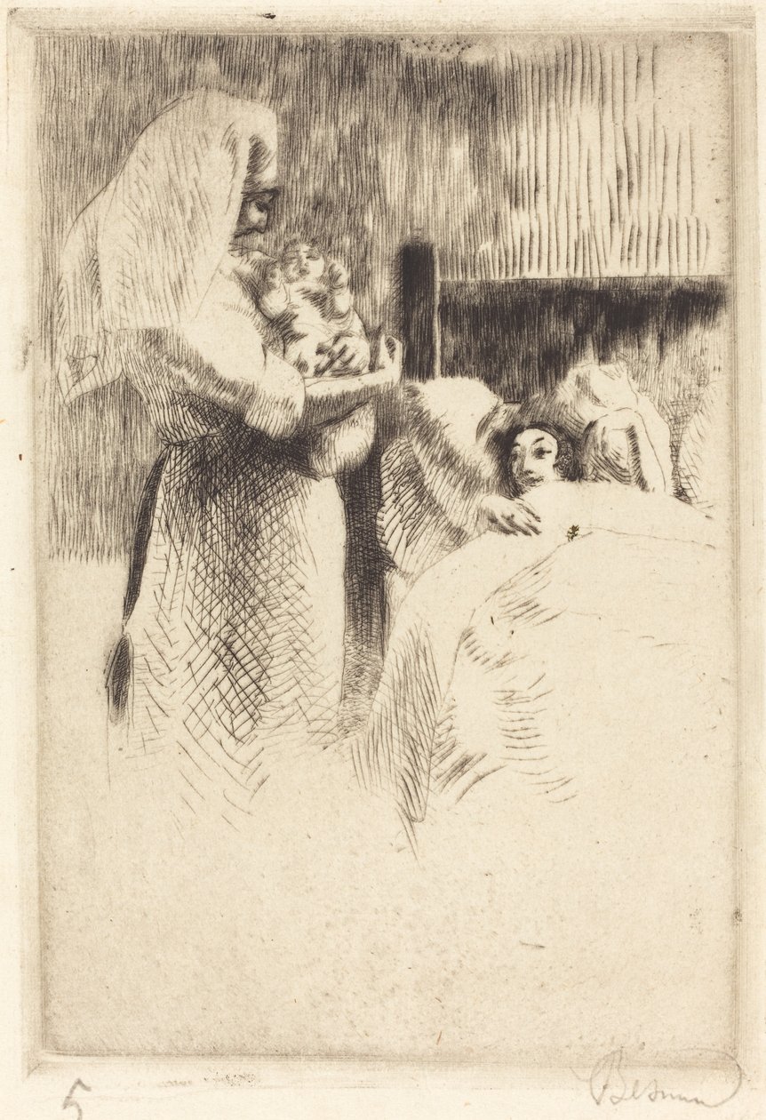 Birth Announcement for Anne-Élisabeth Besnard by Paul Albert Besnard