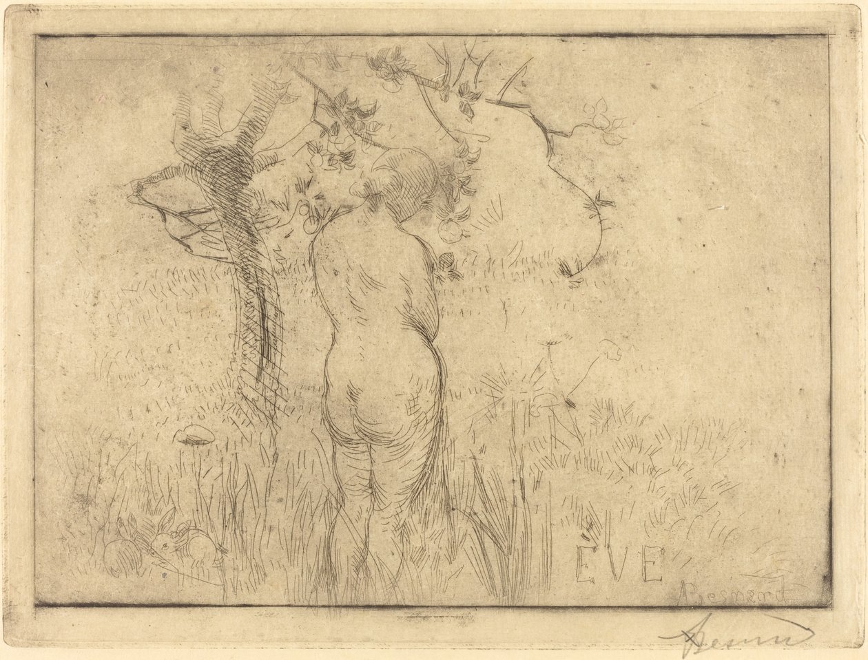 Eve before the Apple Tree by Paul Albert Besnard