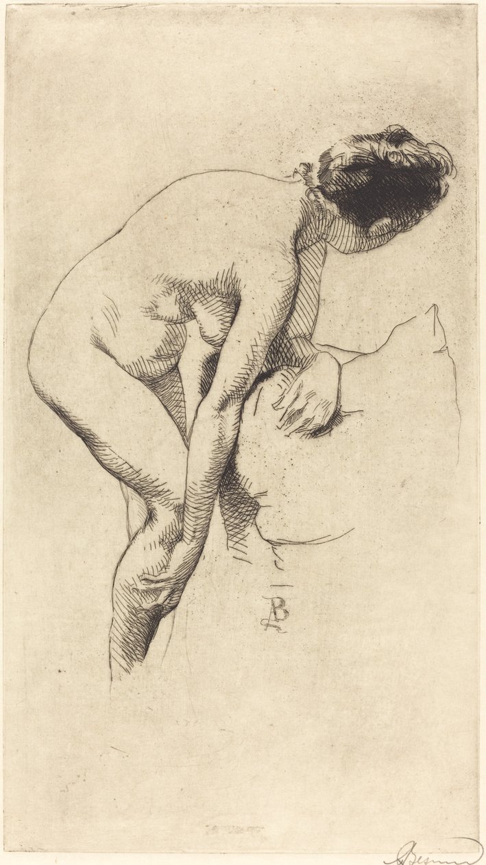 Nude Holding Her Leg by Paul Albert Besnard