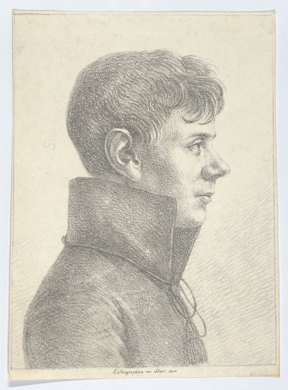 Portrait of a Young Man in Profile by Paul Anton Skerl