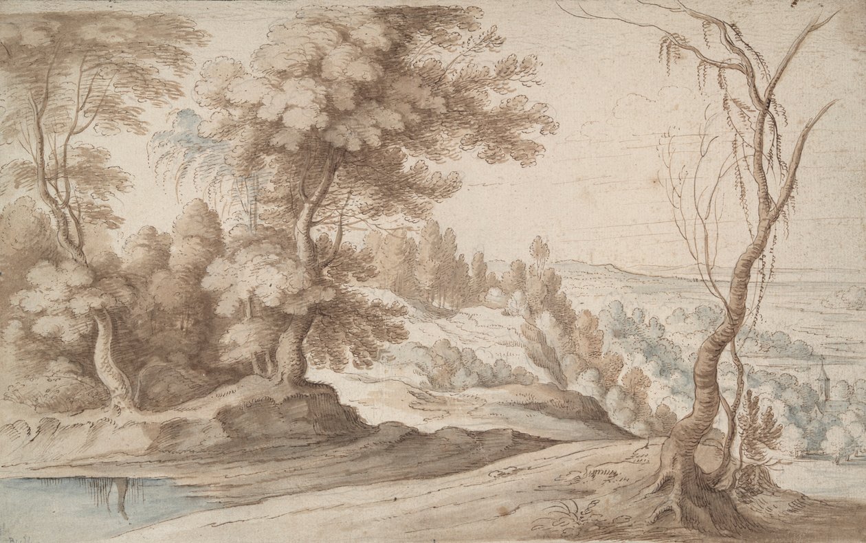 Landscape with Trees and View into a Valley by Paul Bril