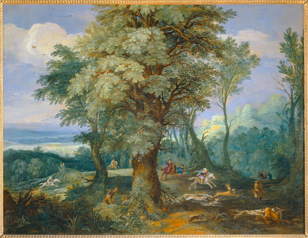 A Deer Hunt by Paul Brill or Bril