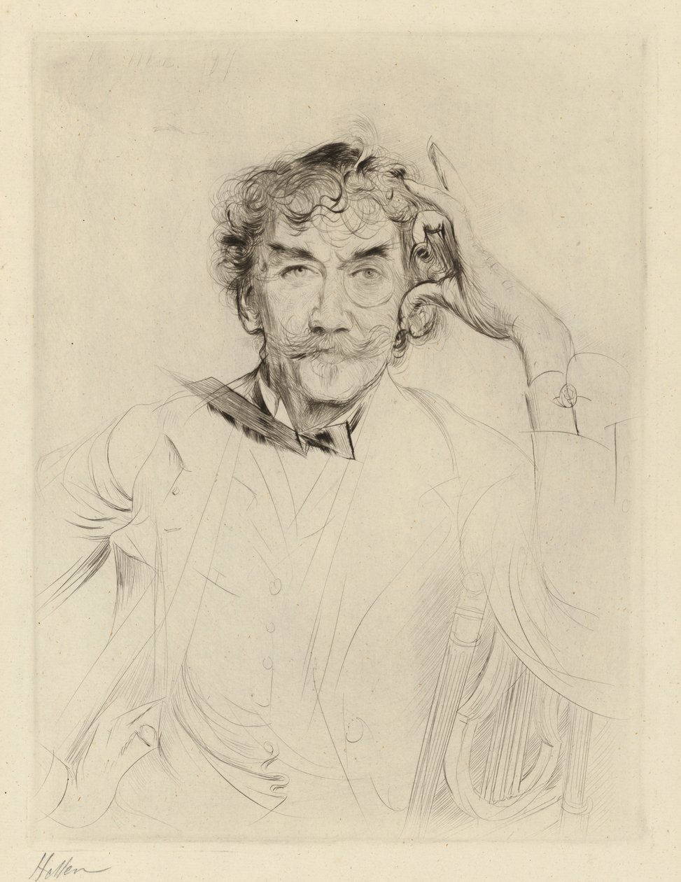 J. A. M. Whistler by Paul Cesar Helleu