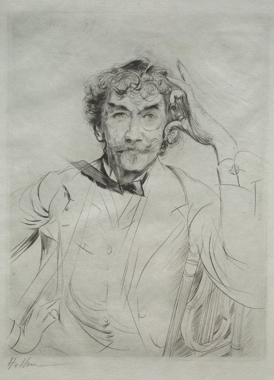 James MacNeill Whistler by Paul Cesar Helleu