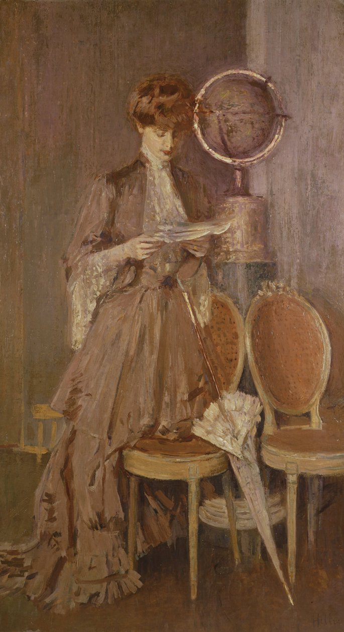 Portrait of Mme Helleu Reading a Letter by Paul Cesar Helleu