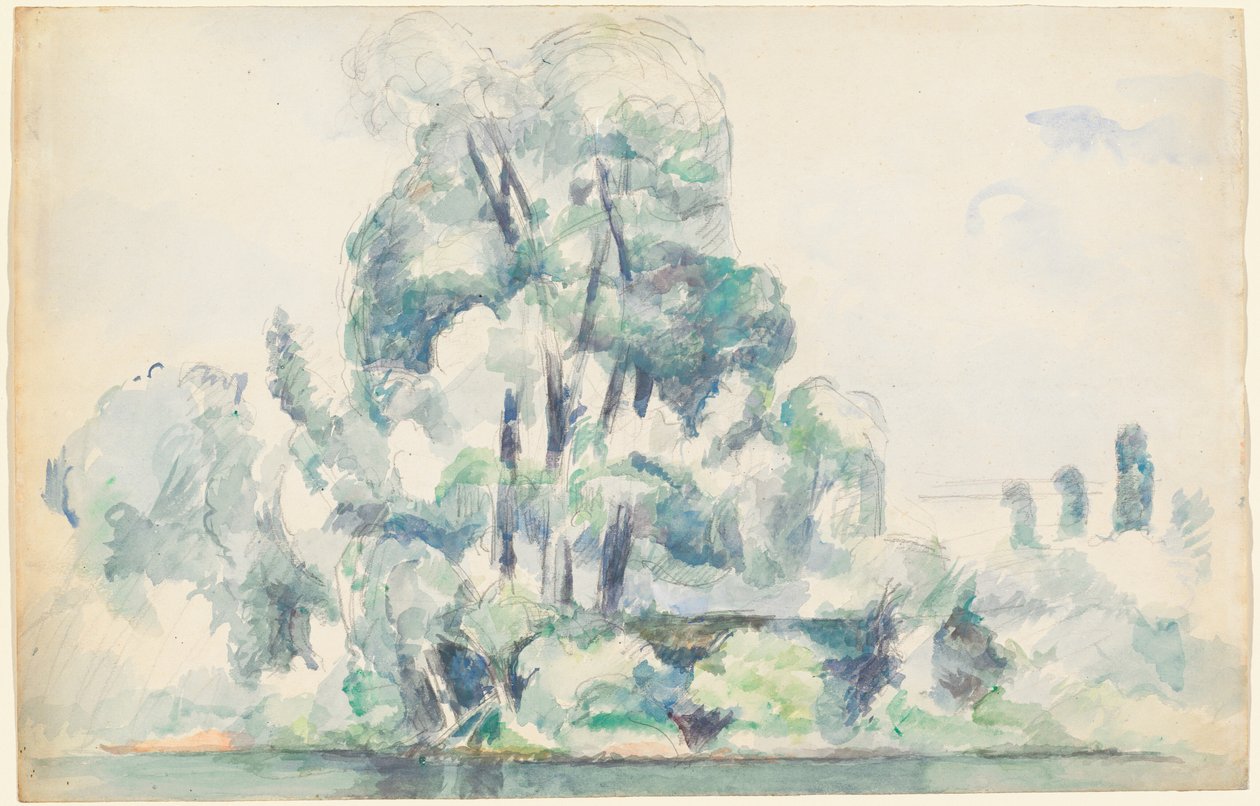 Banks of the Seine at Médan by Paul Cezanne