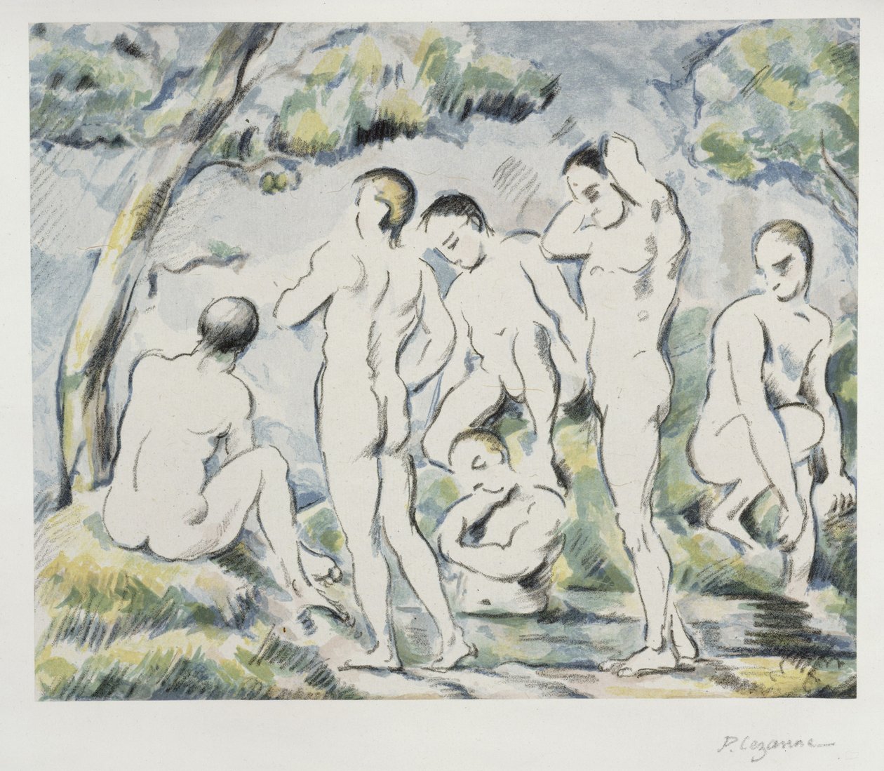 The Bathers (small sheet) by Paul Cézanne