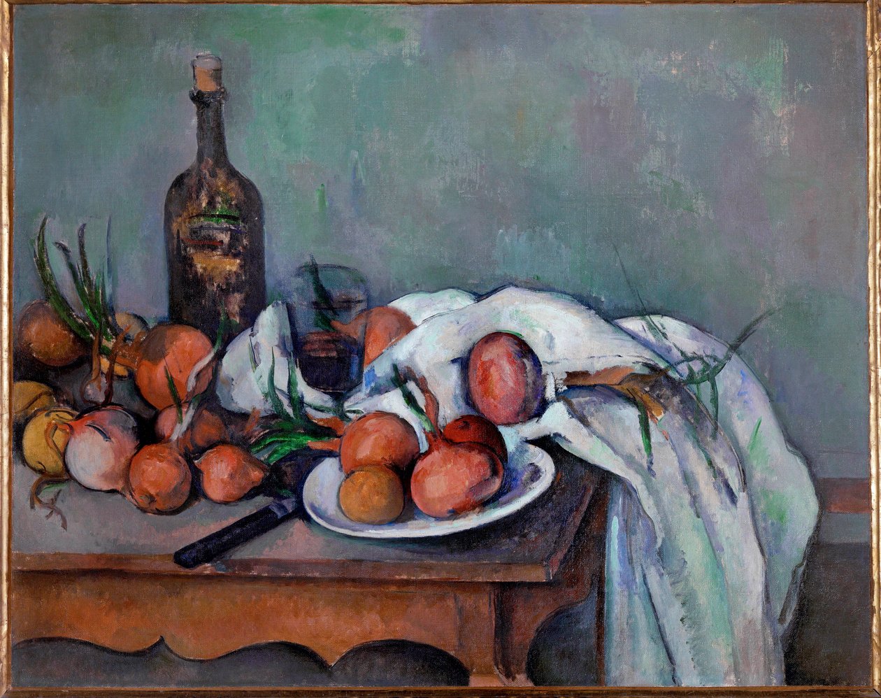 Still Life with Onions by Paul Cezanne