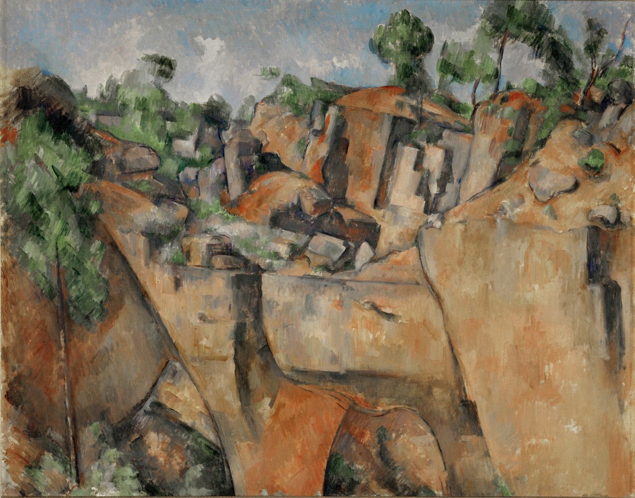 The Quarry at Bibemus, Provence, France by Paul Cezanne