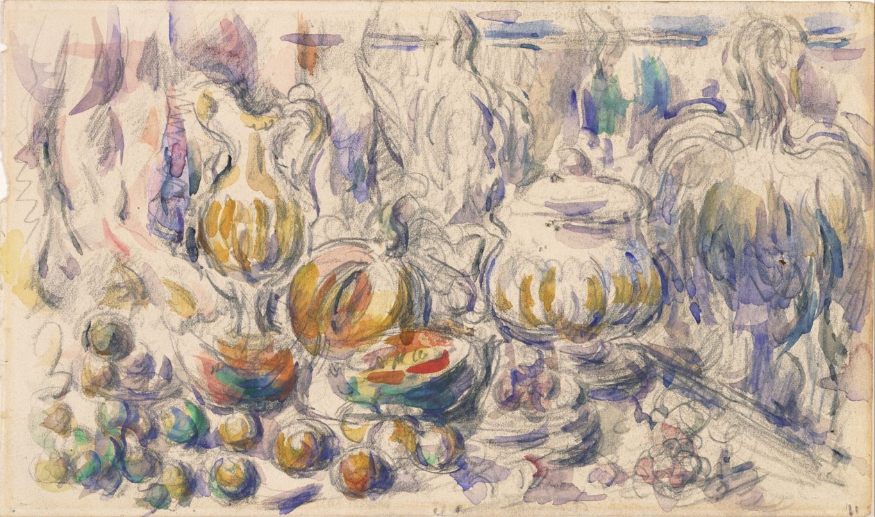 Water Margin and Soup Container by Paul Cézanne