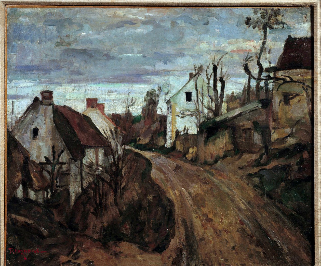 A Village Road to Auvers-sur-Oise by Paul Cézanne