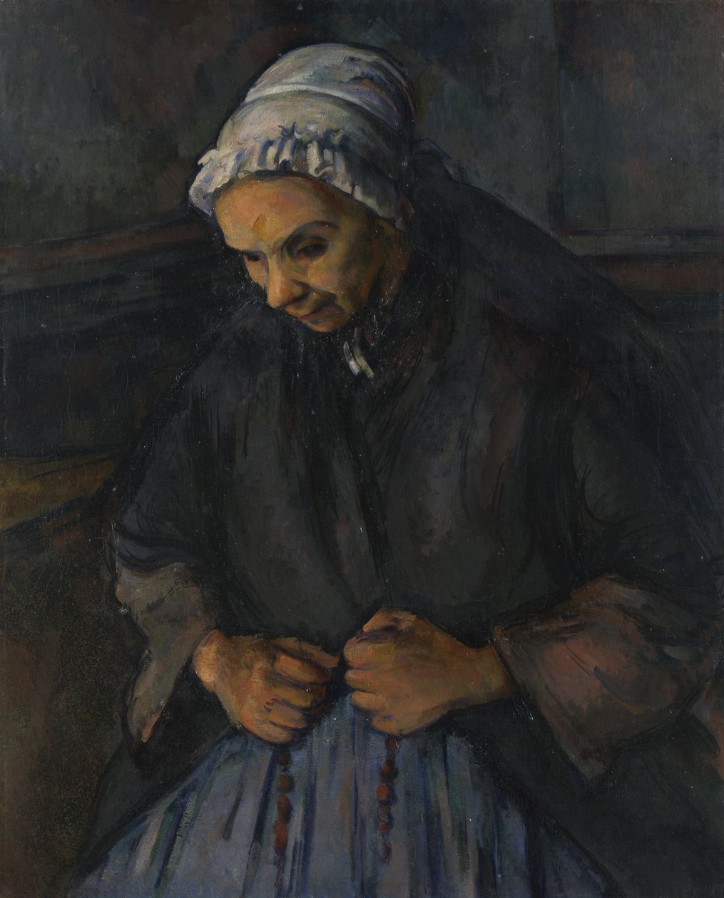An Old Woman with a Rosary, c. 1895 by Paul Cézanne