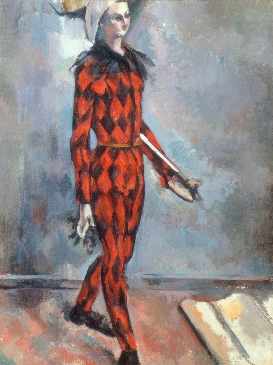 Harlequin by Paul Cézanne