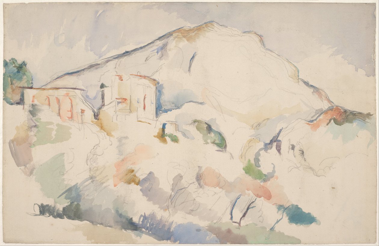 Château Noir and Mont Sainte-Victoire, c. 1890-1895 by Paul Cézanne
