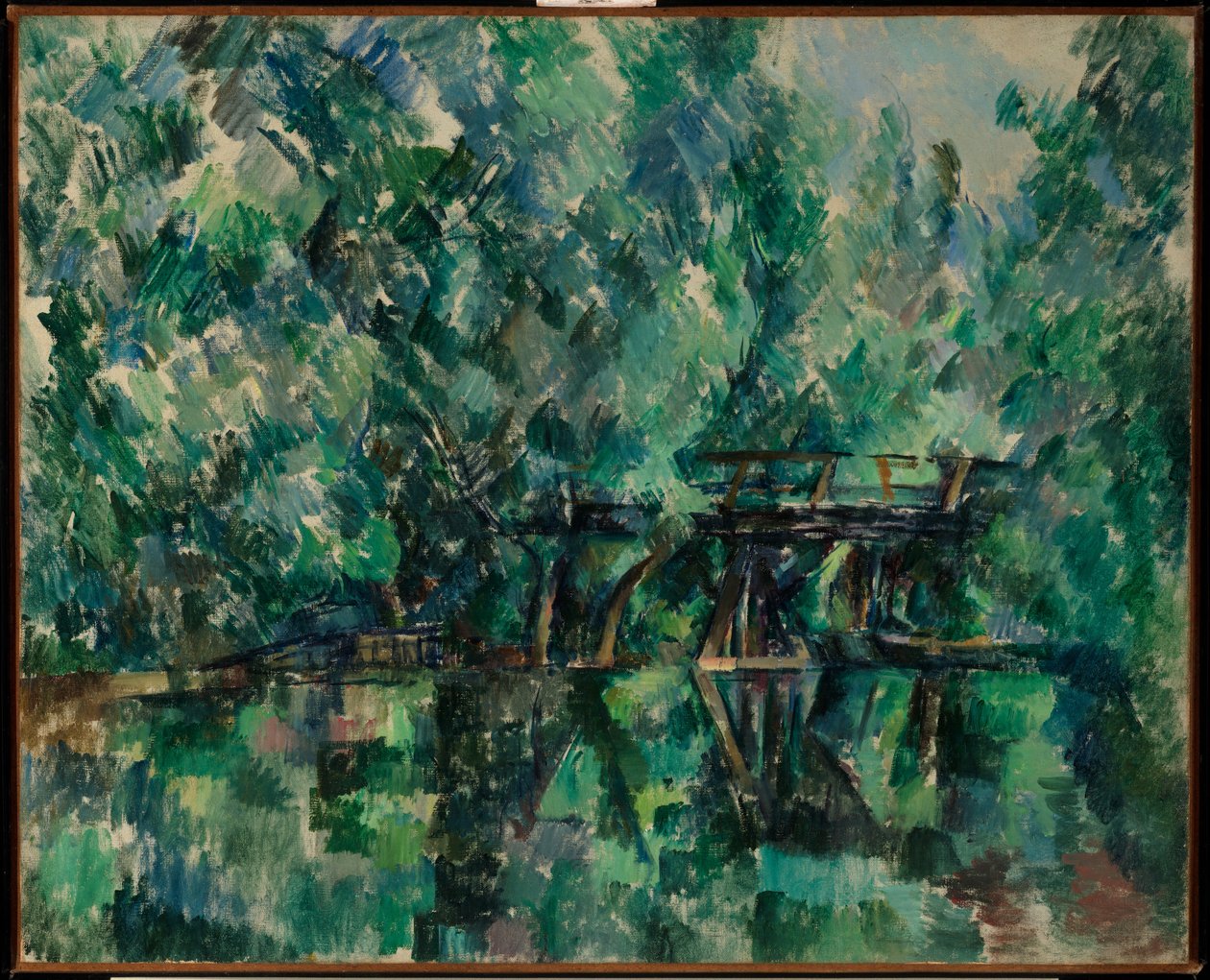 The Bridge of the Machefer Island at Saint-Maur-des-Fossés by Paul Cézanne